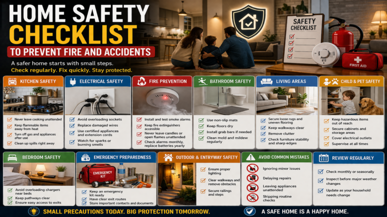 Home Safety Checklist to Prevent Fire and Accidents